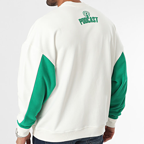 Sweat Crewneck Blanc Vert