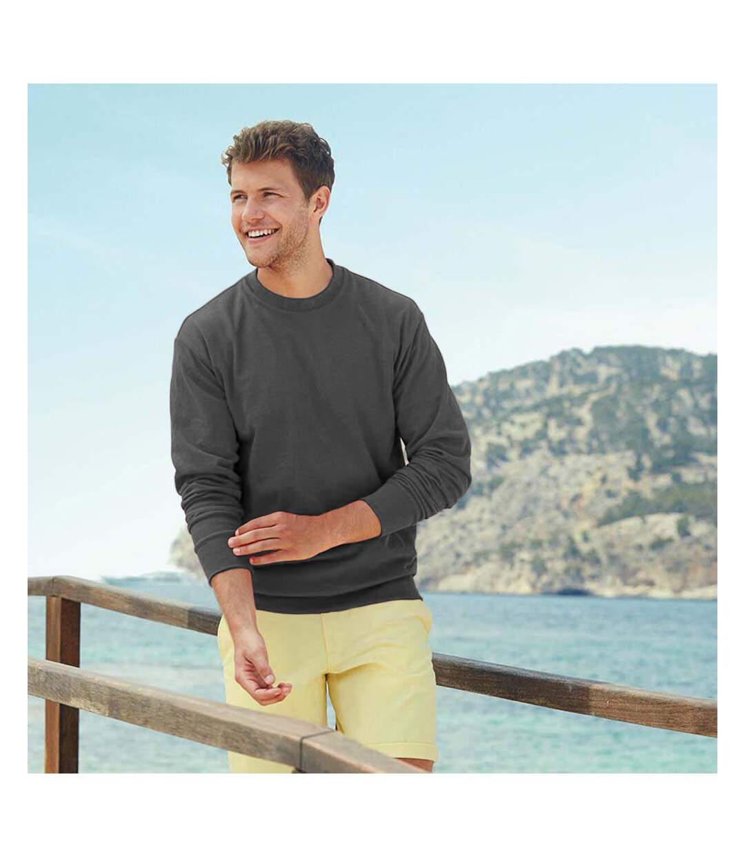 Fruit Of The Loom - Sweatshirt uni - Homme (Gris sombre) - UTRW4499