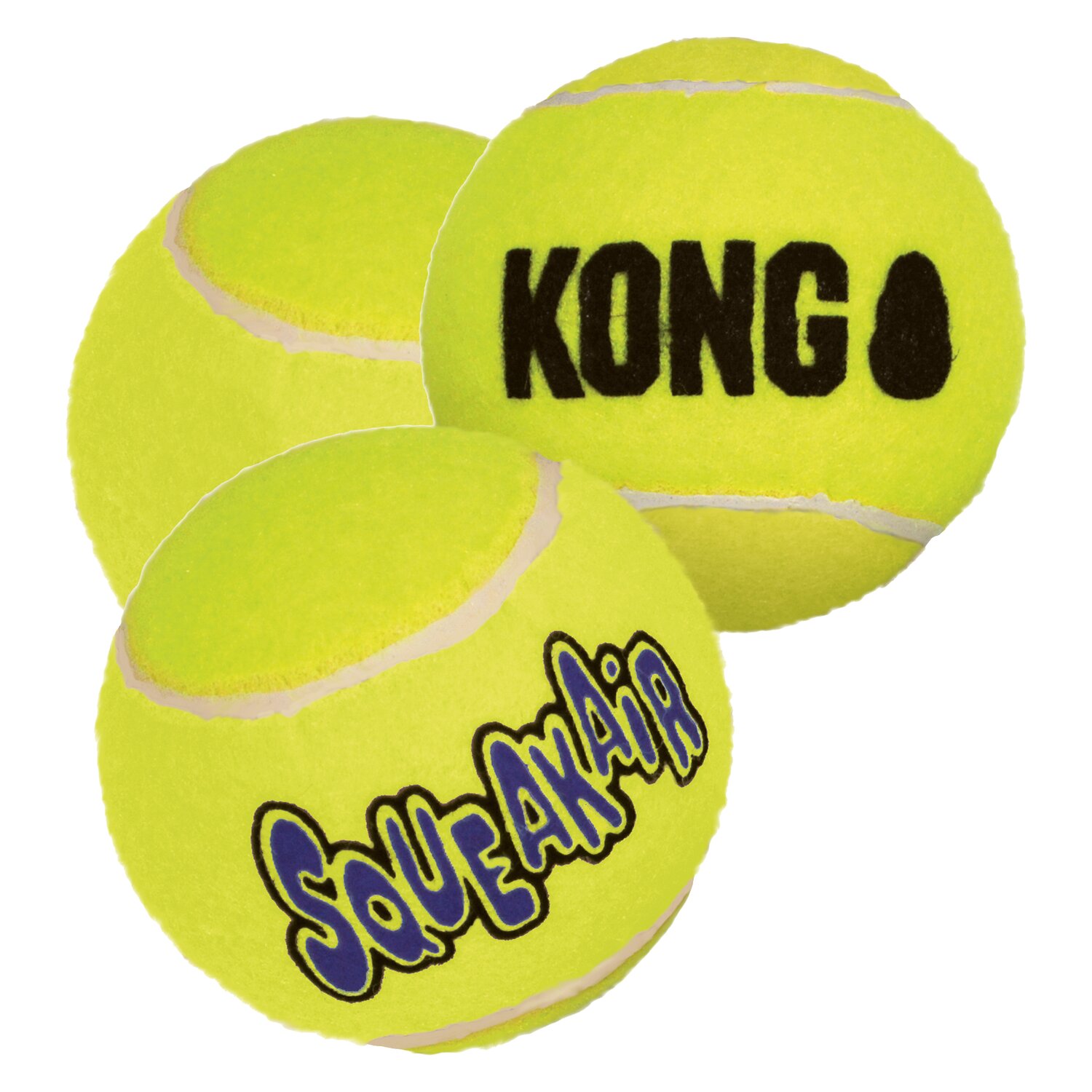 HUNTER KONG Airdog Squeakair Balls  - gelb - M (3 Stück. Ø 6.2 cm)