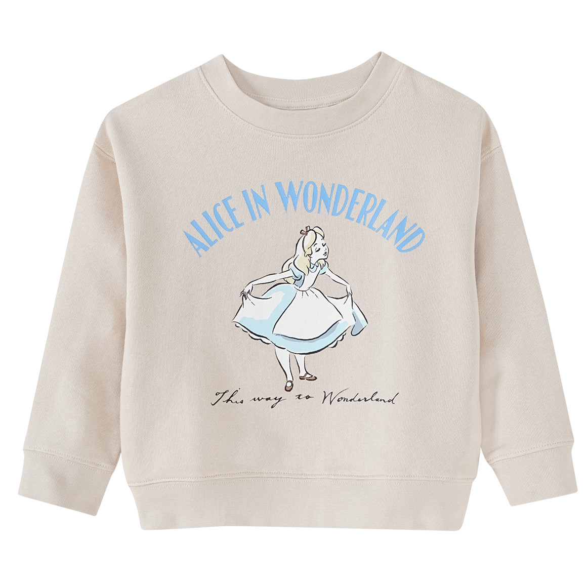 Topolino Disney Classics Sweatshirt mit Alice-Motiv beige