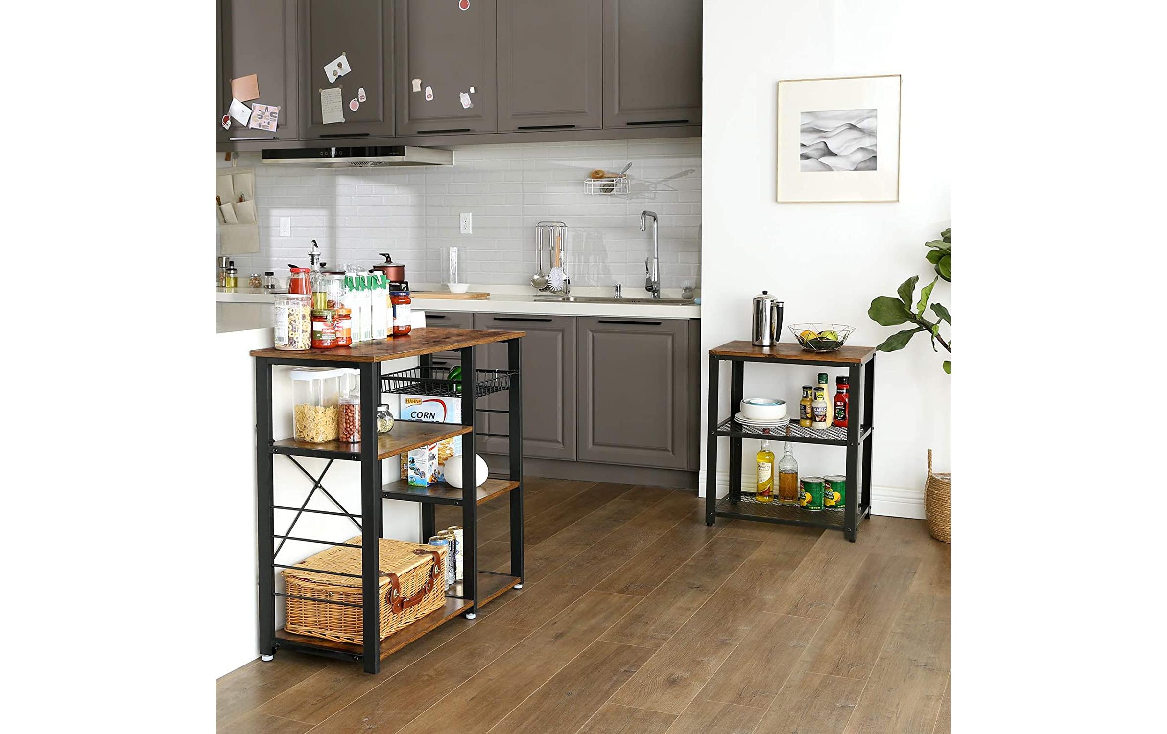 Bartrolley mit Rollen, 60 x 77.5 cm, Braun/SchwarzModerner Barwagen