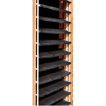 Draaibare lamelgeleider wit RVS 50 cm 2 stuks