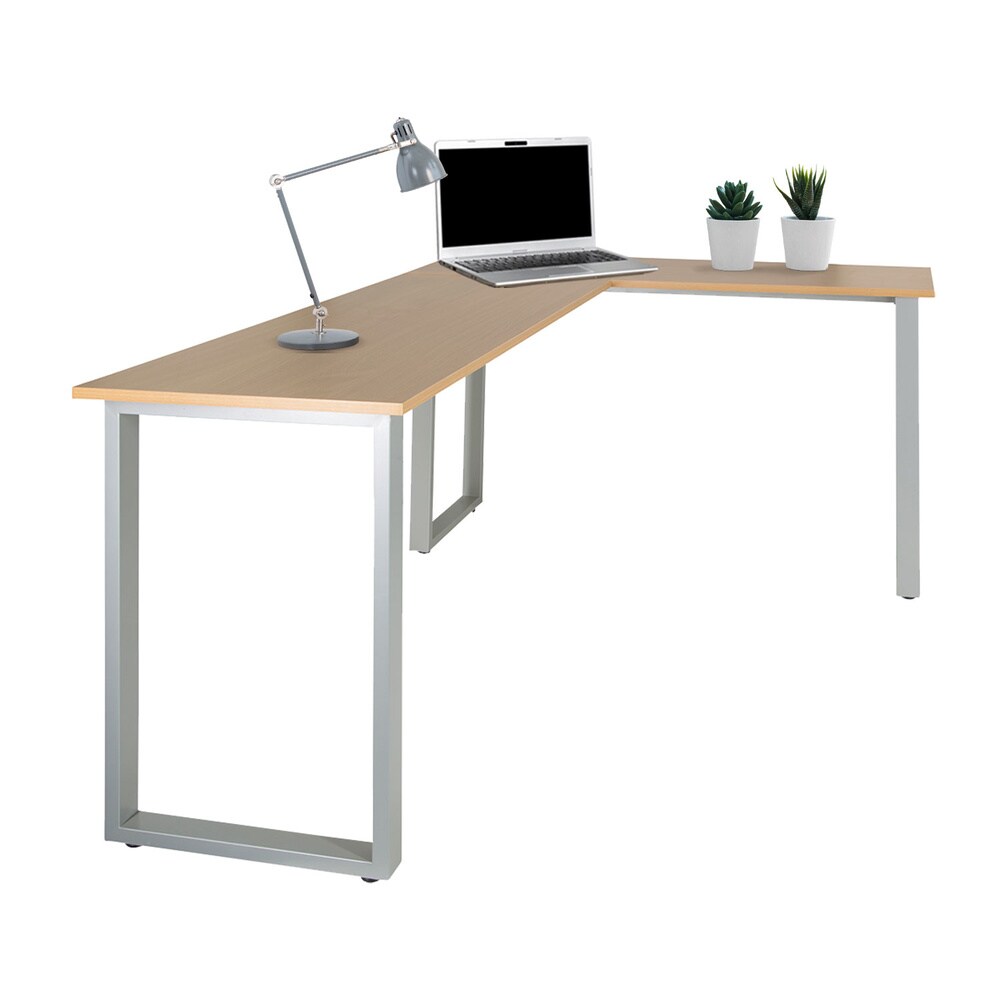 Eckschreibtisch WORKSPACE BASIC I Melaminharzbeschichtete Spanplatte, Gestell pulverbeschichteter Stahl hjh OFFICE