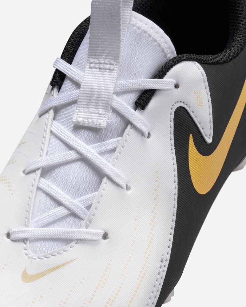 Chaussures de football Nike Phantom GX Academy FG/MG Blanc & Noir pour enfant