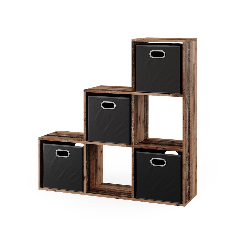 Treppenregal Raumteiler Bücherregal 6 Fächer Old Style Stufenregal Faltbox Vicco