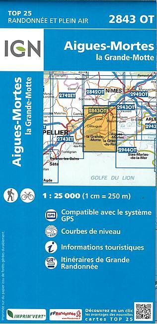 IGN - TOP25 2843OT AIGUES MORTES 1 25 000