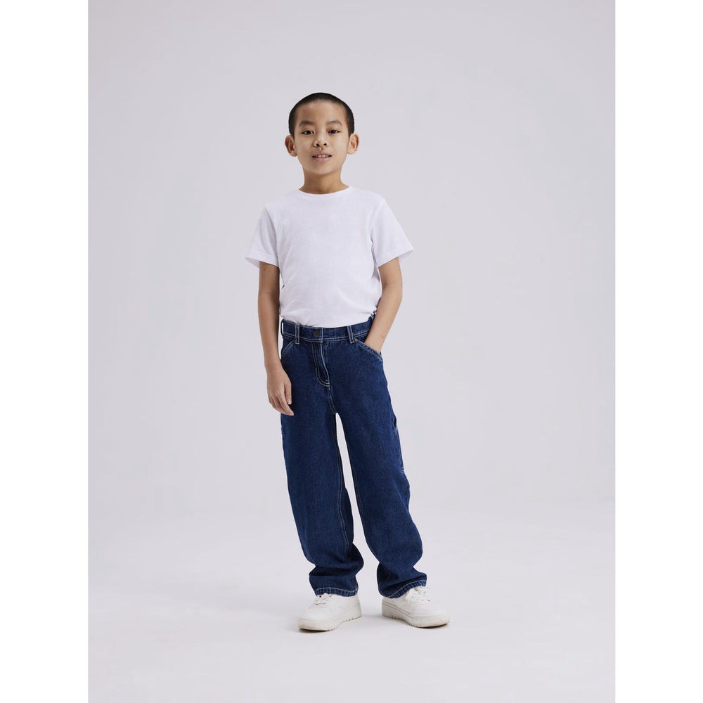 Køb Name It Dark Blue Denim Ryan Straight Jeans Noos