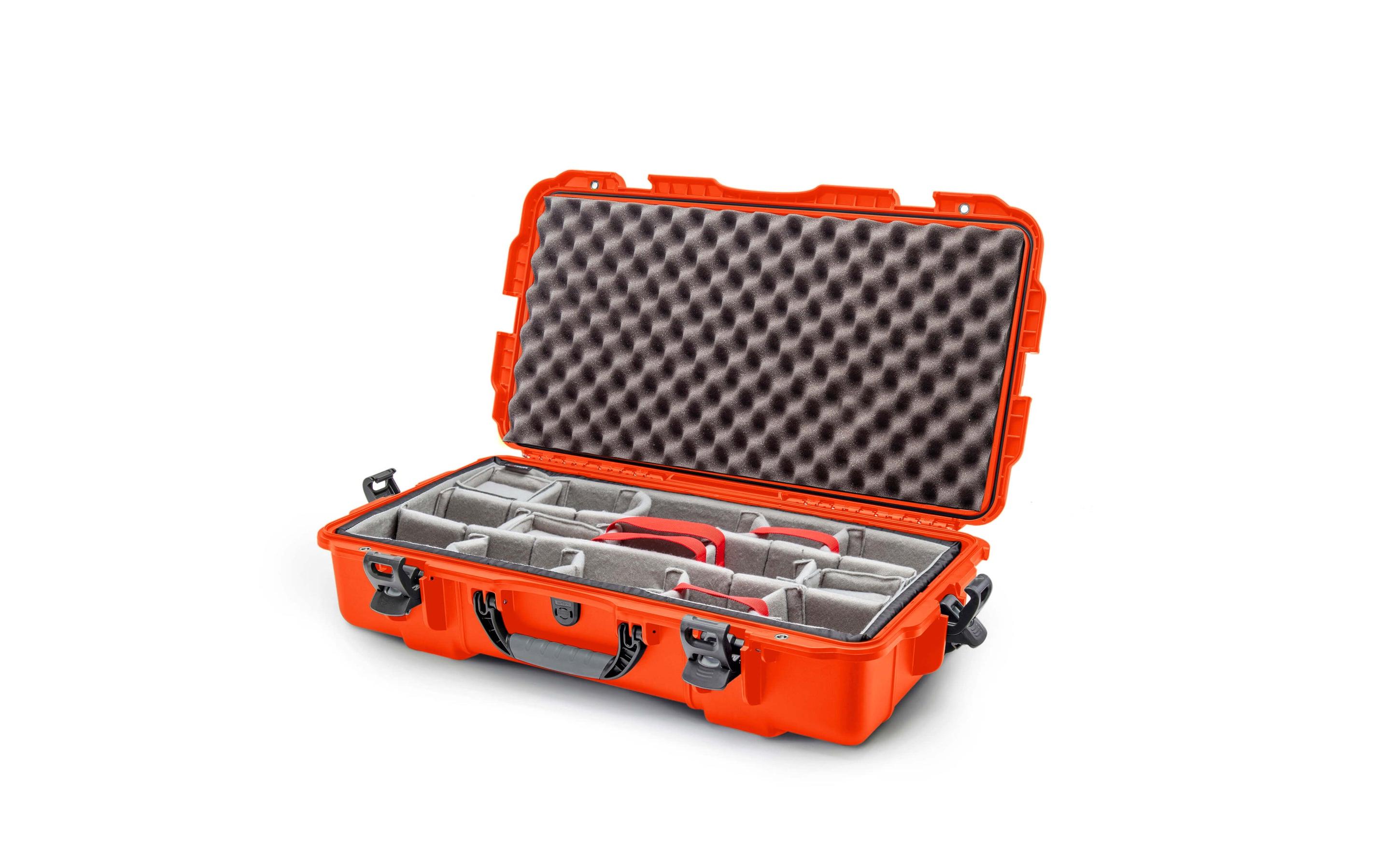 Koffer Kunststoffkoffer 980 - mit Schaum Orange<br>Leichter, wasserdichter und robuster Hartschalenkoffer mit Schaumstoffeinsatz