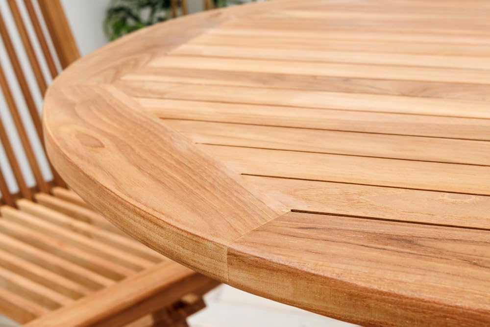 riess-ambiente.de Ausziehbarer Gartentisch Empire Teak 120-180cm Natur Teakholz oval