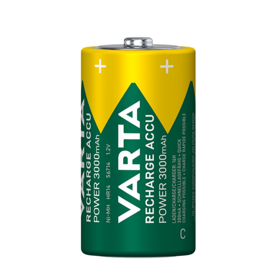 2er Pack Wiederaufladbare 1.2 Volt 3000mAh NiMH HR14 Akku Batterie C (Baby)