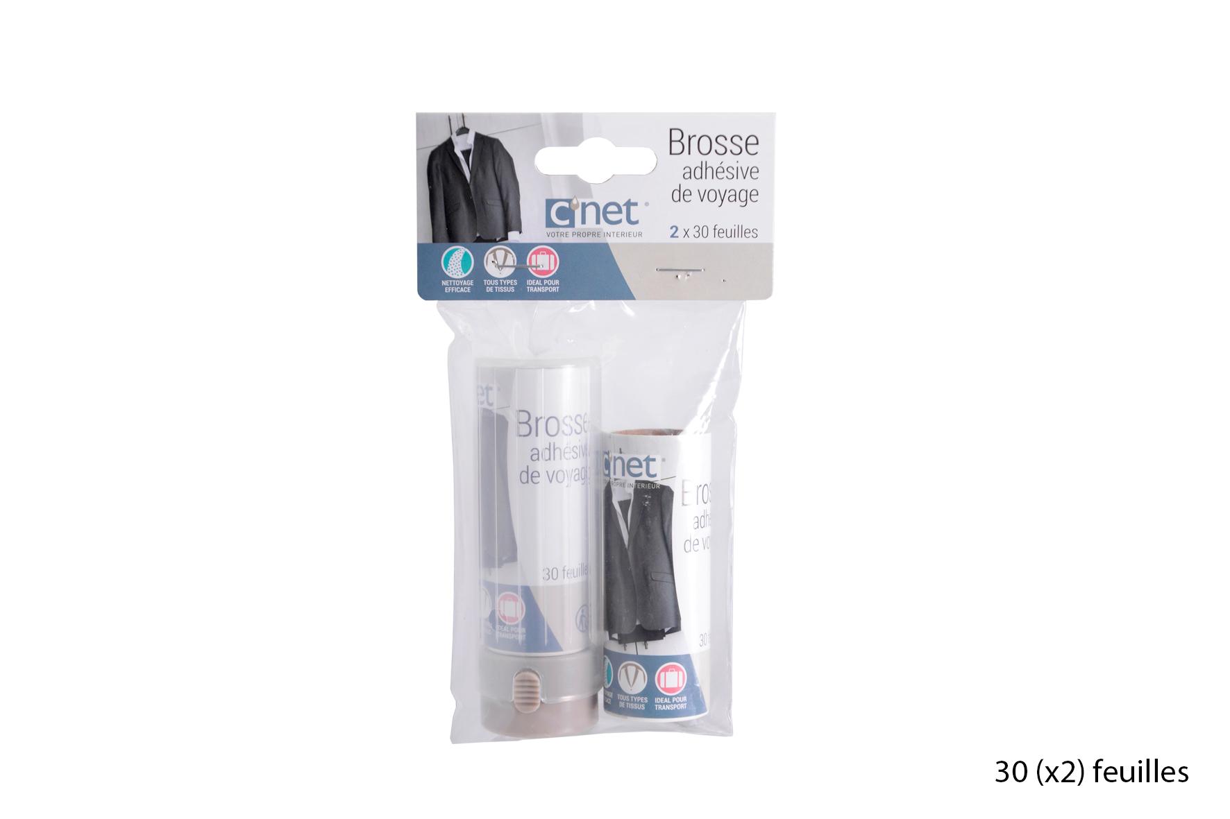 SET BROSSE ADHESIVE VOYAGE 2 X 30 FEUILLES