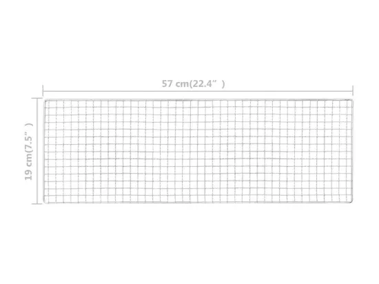Barbecue portable de camping Acier inoxydable 60x22,5x33 cm