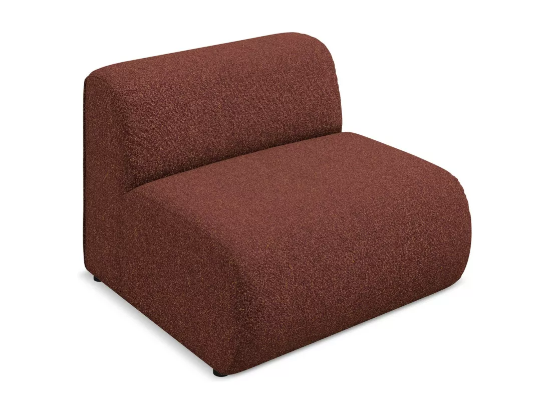 Fauteuil pour canapé modulable en tissu texturé - bourgogne - EKAHI