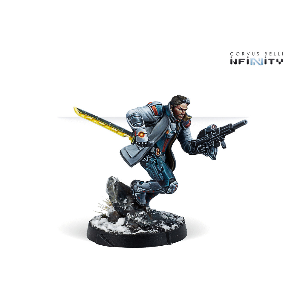 Infinity - Aleph - John Hawkwood Merc Officer (K1 Marksman Rifle).