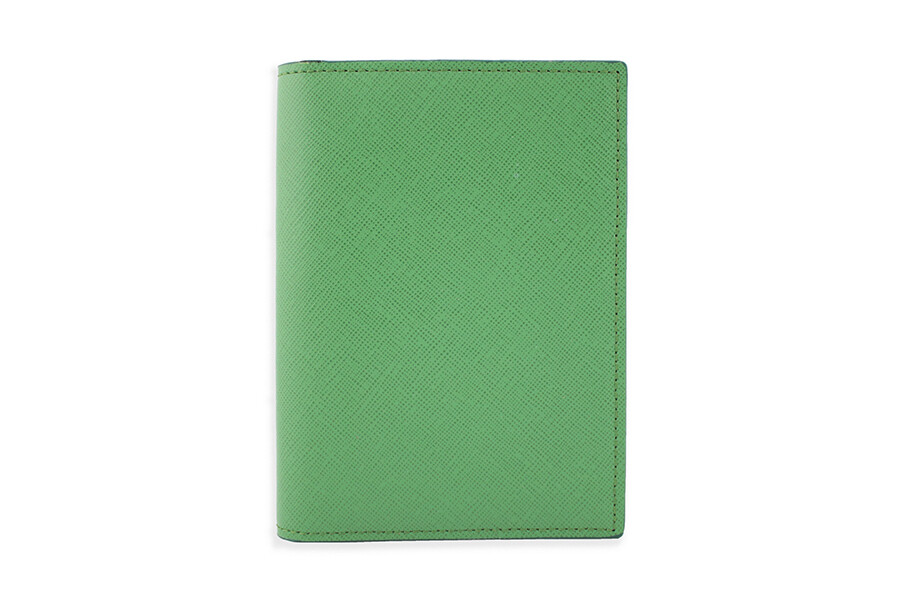 Stair Passport holder green Saffiano
