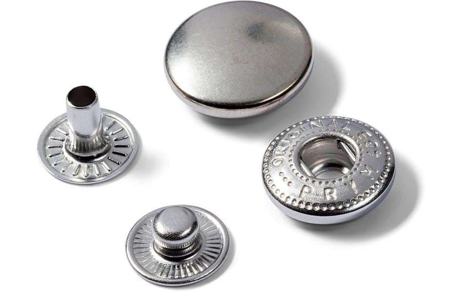 Druckknöpfe Anorak Silber, 15 mmNähfreie Druckknöpfe zum Nachfüllen