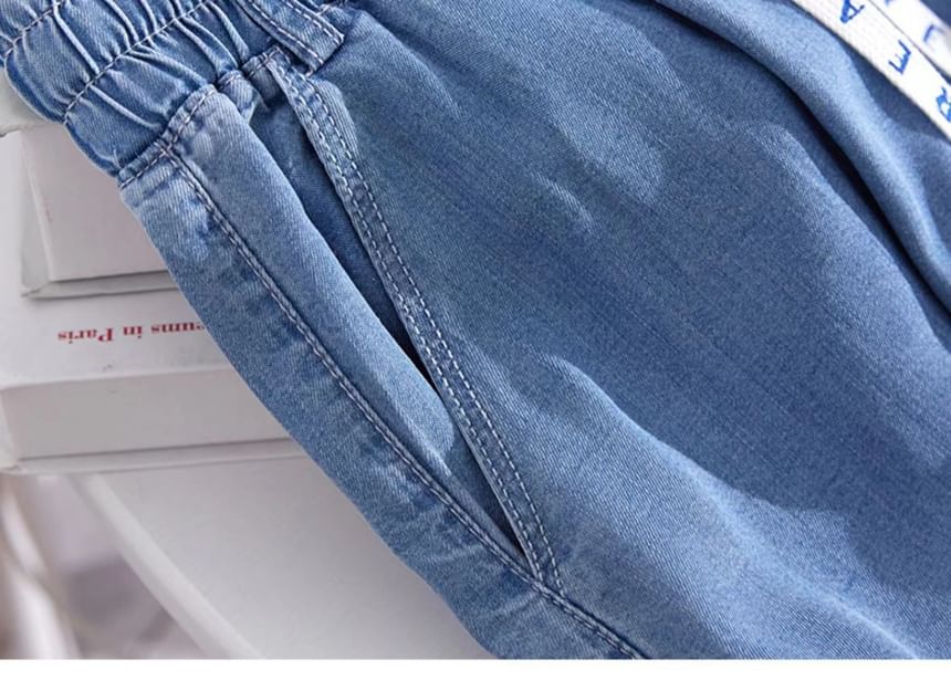 Hanji - Hoge taille gewassen rechte jeans (verschillende ontwerpen)