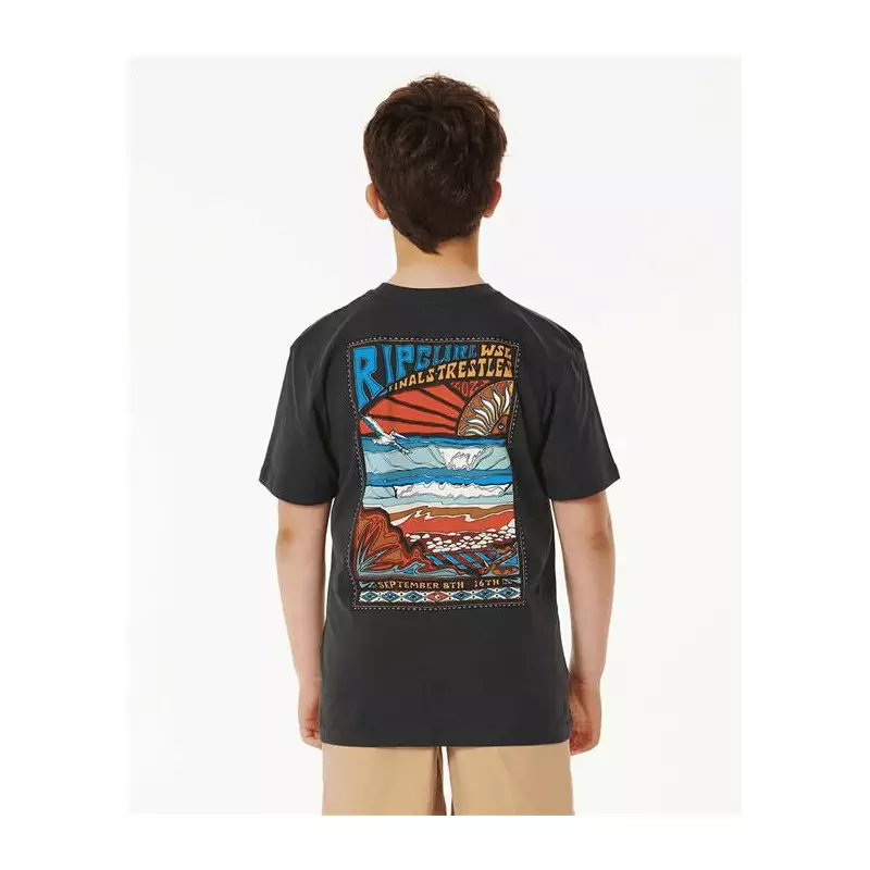 Teeshirt junior RIPCURL 2023 Ripcurl Wsl Finals - Kids Washed Black