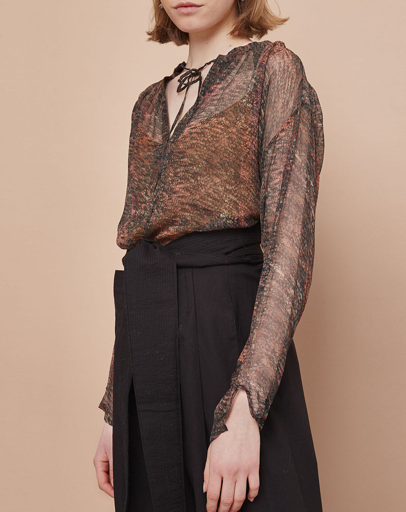 Mare di Latte Blouse Elene granit cumin