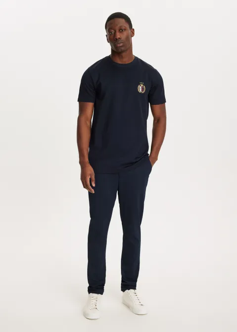 T-shirt met logo shield blauw (BLW.D)