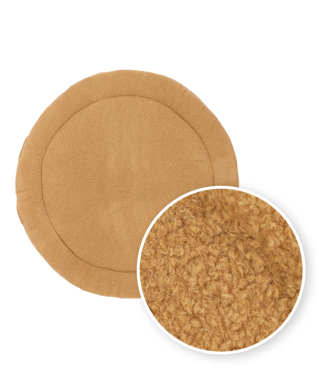 boxkleed Rond Bouclé Uni Ø95 cm Toffee