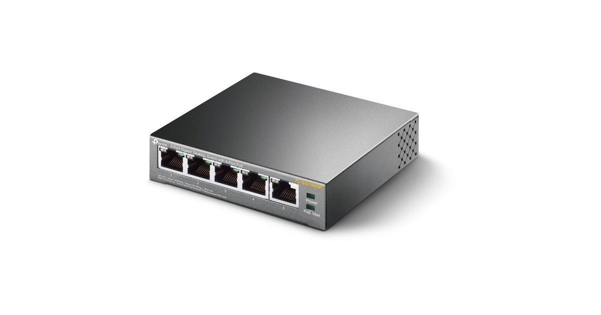 TP-LinkTL-SG1005P switch  (Zwart)