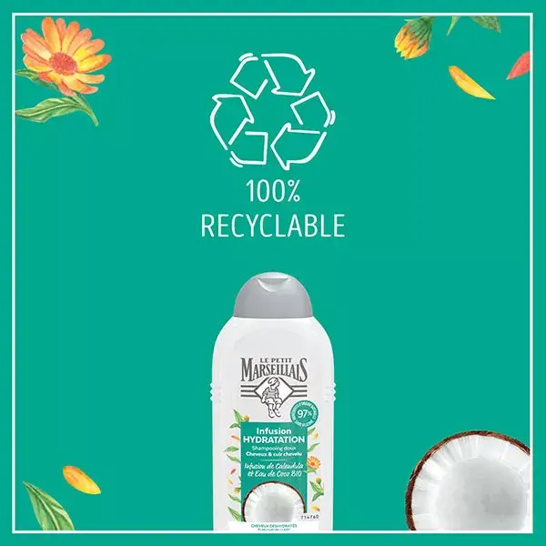 Le Petit Marseillais Shampoo Hidratante com Calêndula e Água de Coco Orgânica 250ml