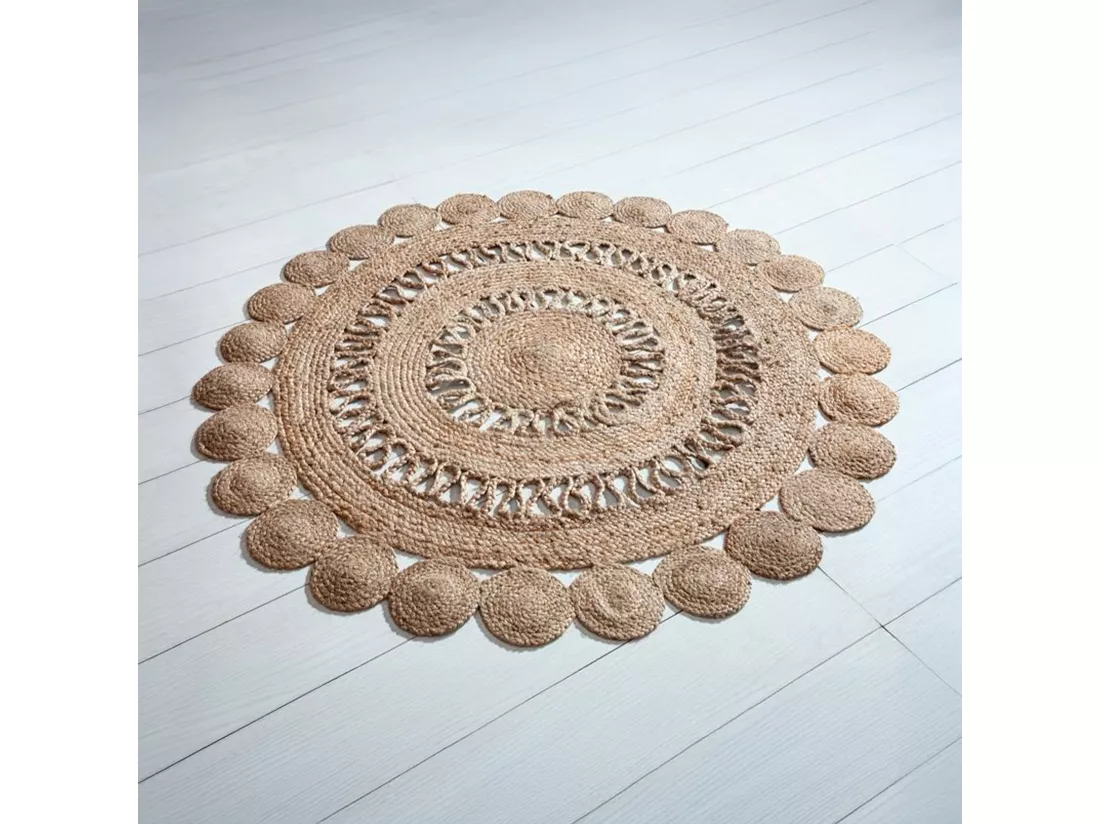 Tapis rond 150 cm en jute - Margy