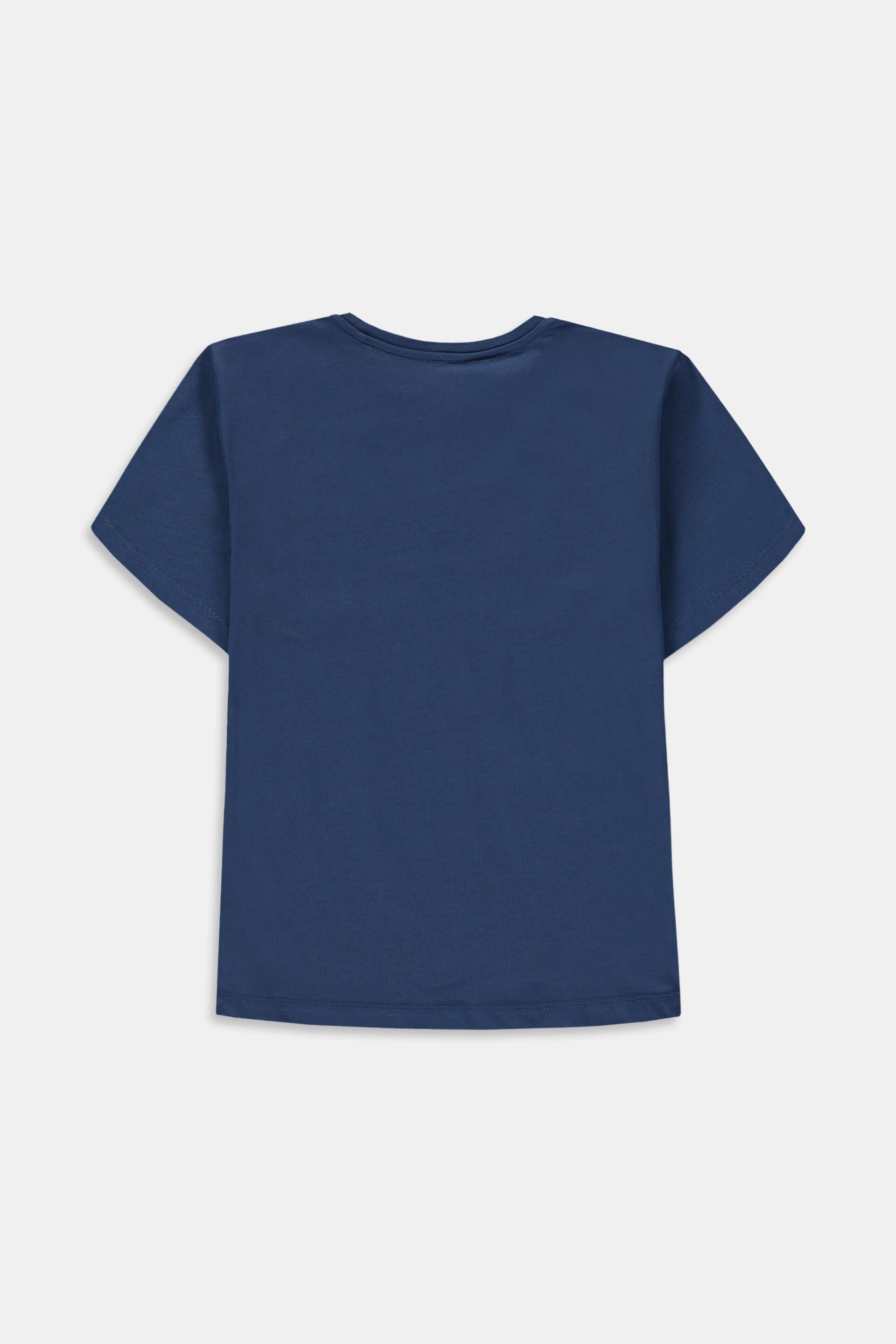 T-shirt en coton à imprimé sur la poitrine