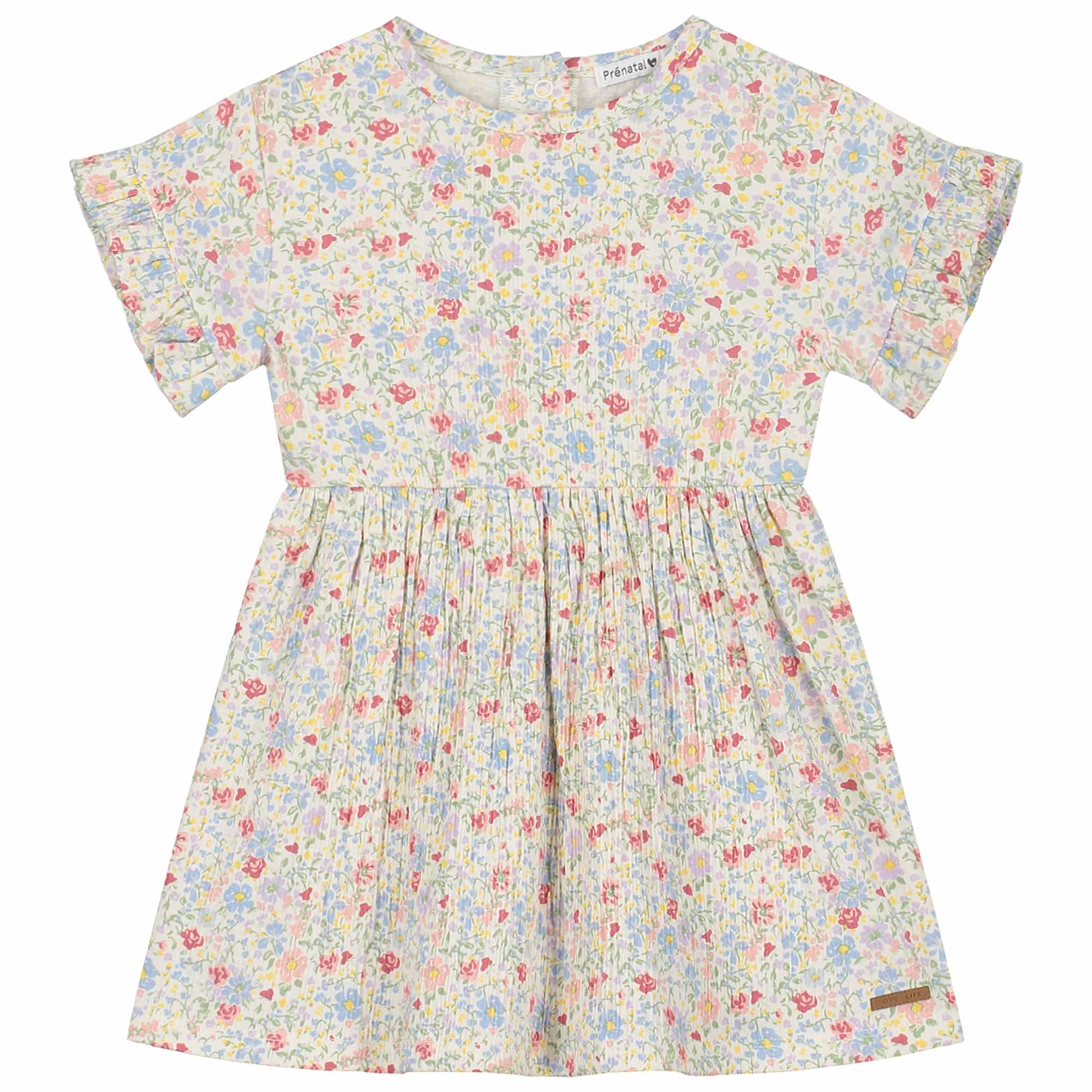 Prénatal baby jurk korte mouwen bloemen multi