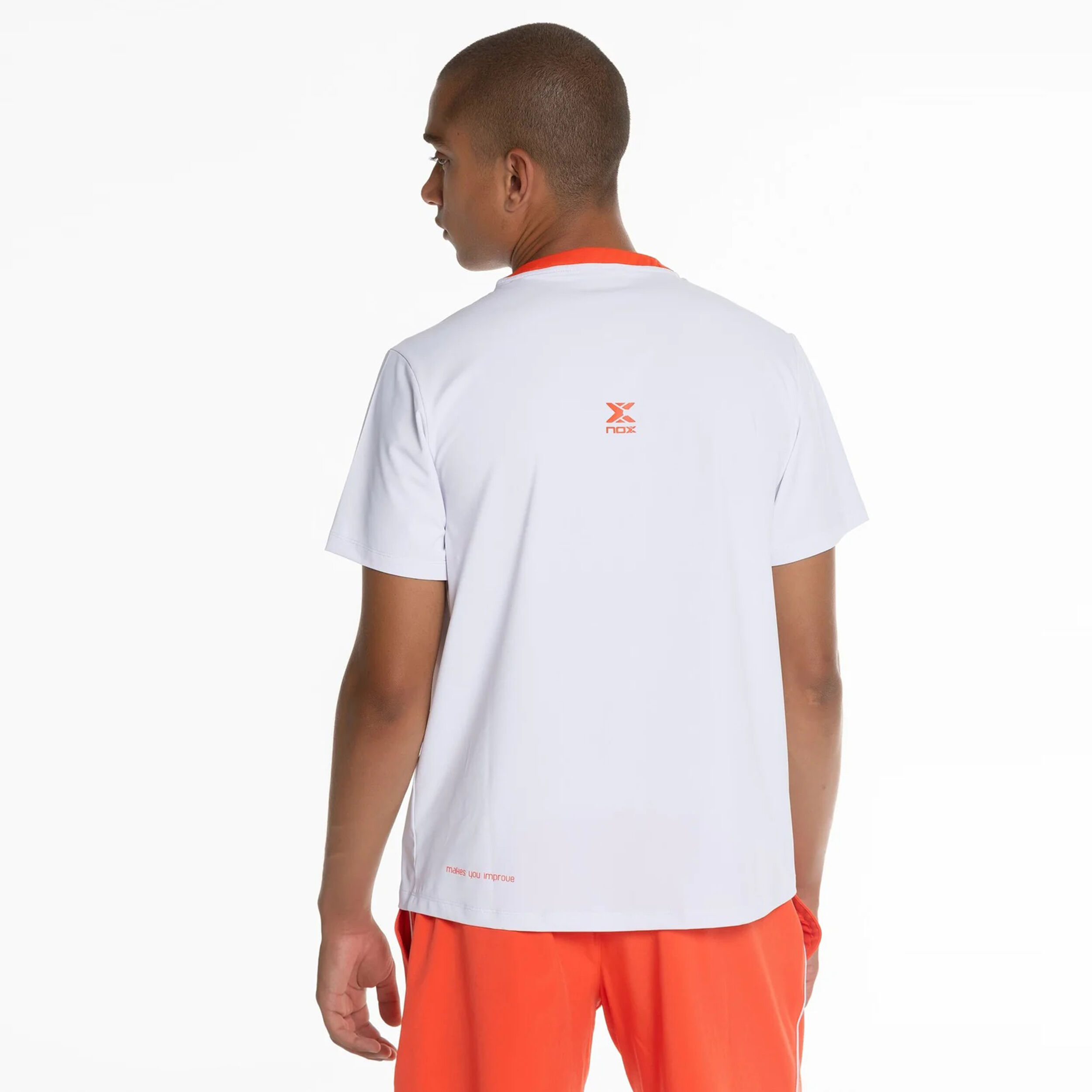NOX Team Polo Regular Polo Hommes - Blanc , Orange