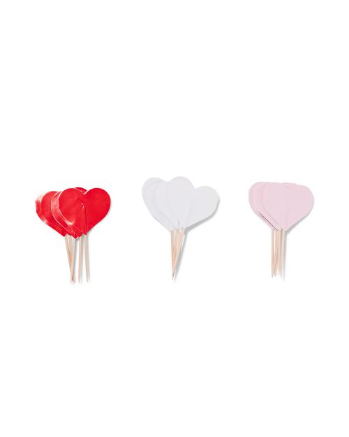 15 piques à cocktail coeurs