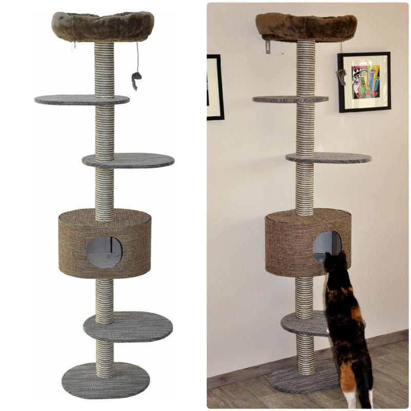 Nanook Wandkratzbaum Kamala braun 45 x 35 x 224 cm