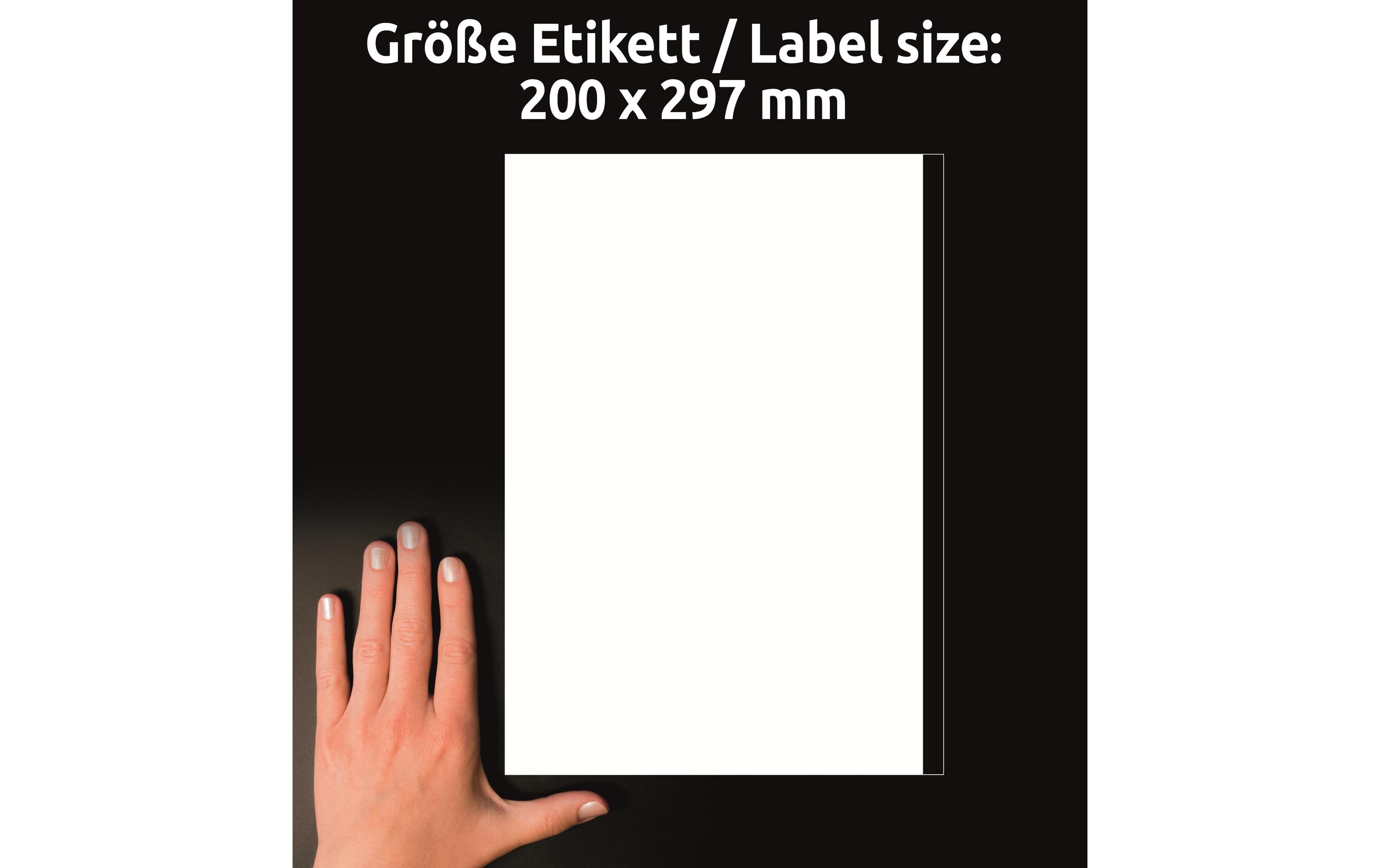 Universal-Etiketten 3418 200 x 297 mm, 100 BlattWeisse Aufkleber, permanent haftend