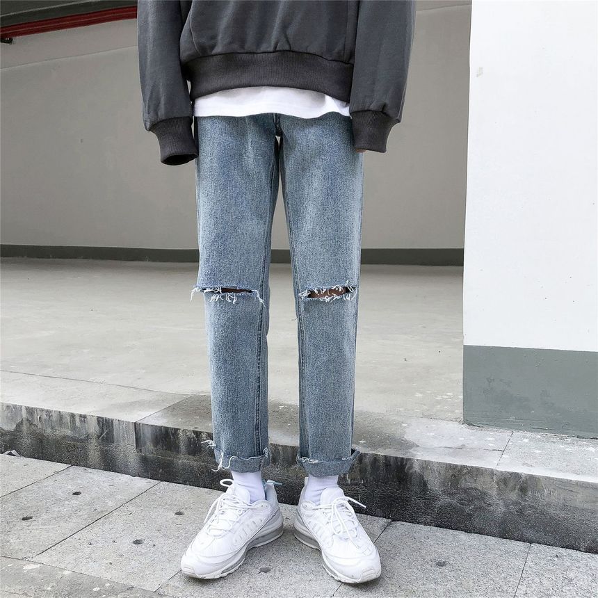 POSI - Versleten rechte jeans