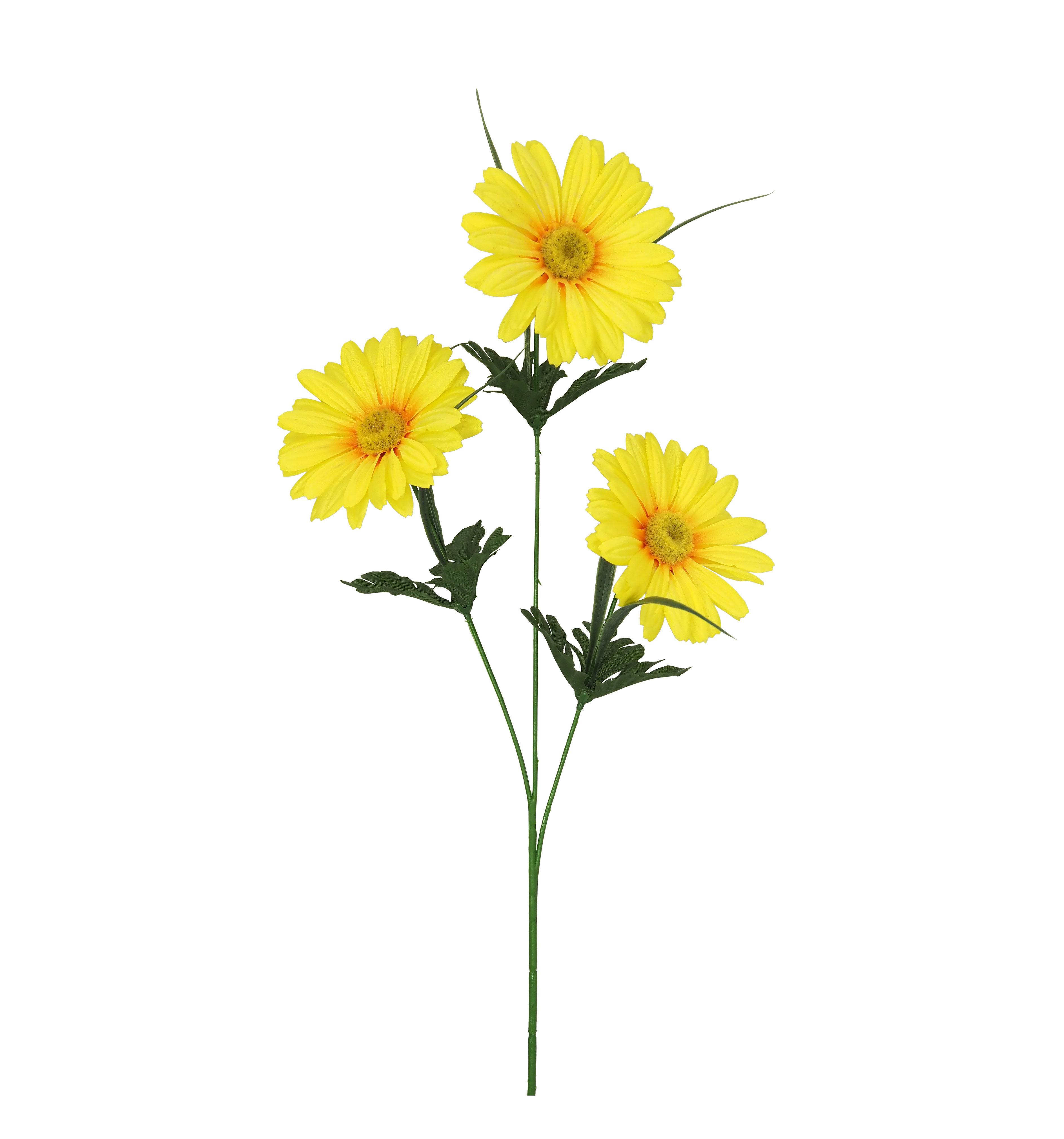 TIGE MARGUERITE H.65CM JAUNE