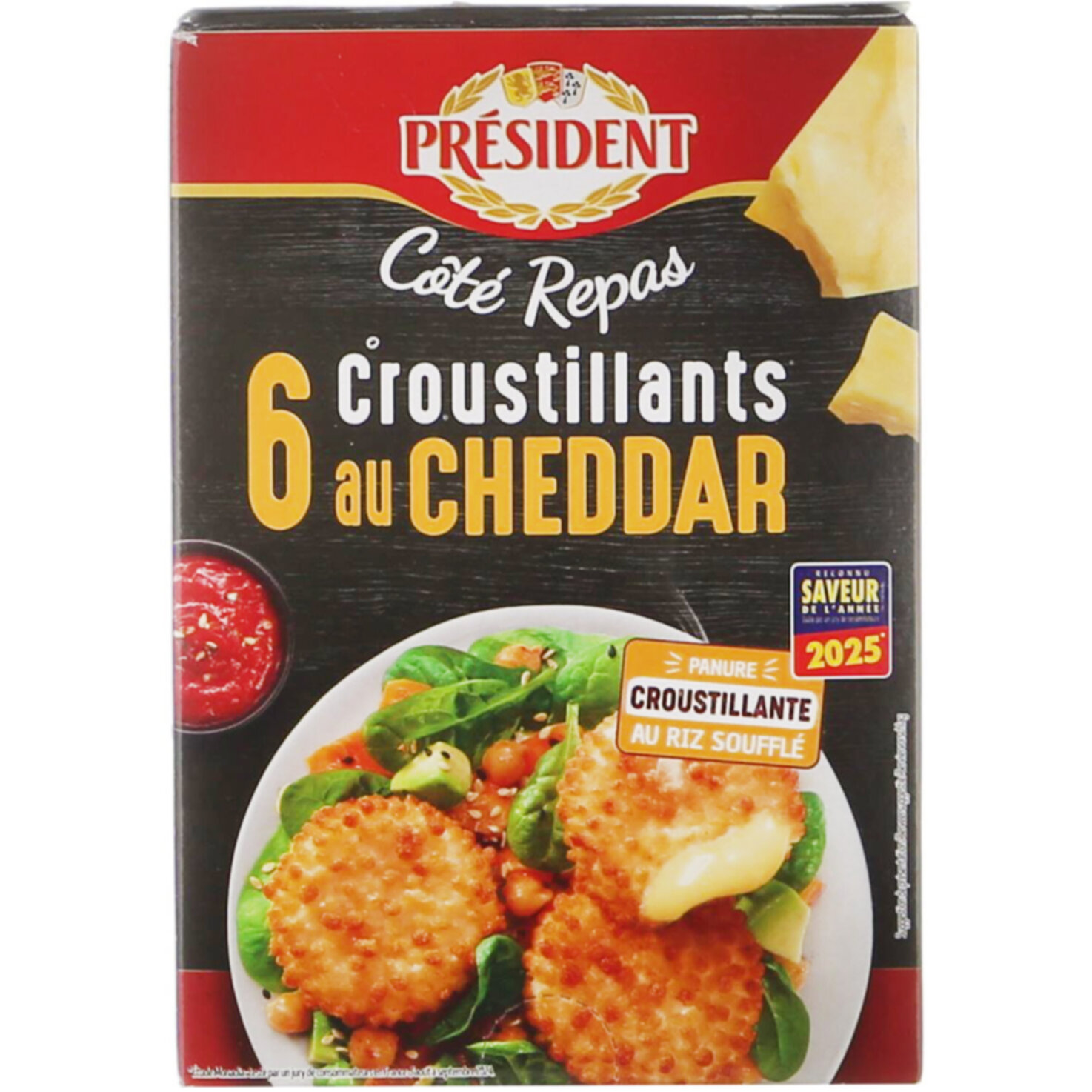 Président Croustillants mit Cheddar
