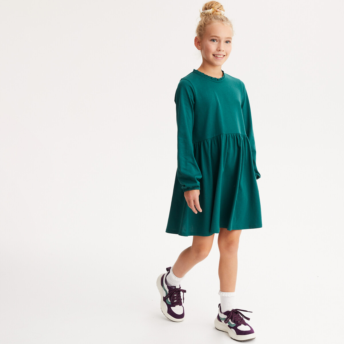 COLEÇÕES LA REDOUTE<br>Vestido de malha de manga comprida