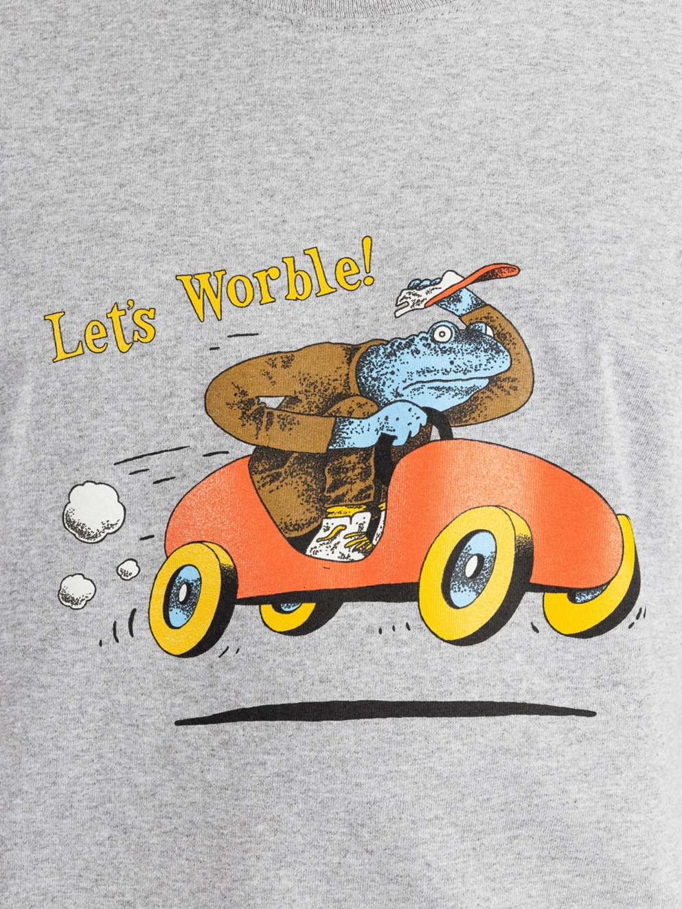 Worble Sports car T-shirt TShirt SS heaher grey