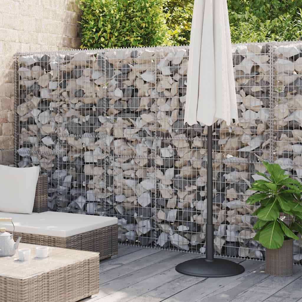 Gabionenwand mit Abdeckung Verzinkter Stahl Gabione Steingabionen Steinkorb Gabionen Wand Drahtkorb Draht Mauer Verzinkter 900x30x200 cm