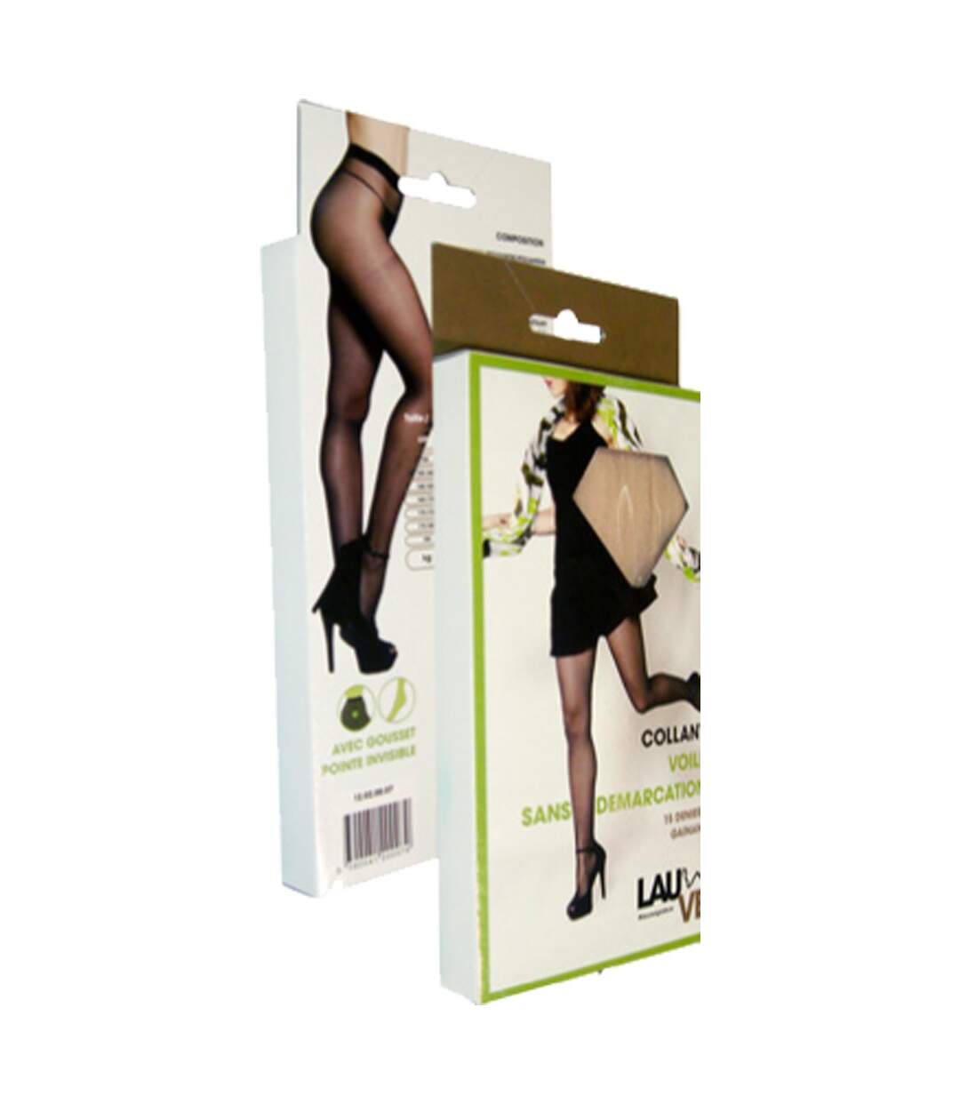 Collant Voile Femme Confort et Résistance LAUVE- Pack de 3 Paires- Collant Voile 15D Ambre sans démarcation