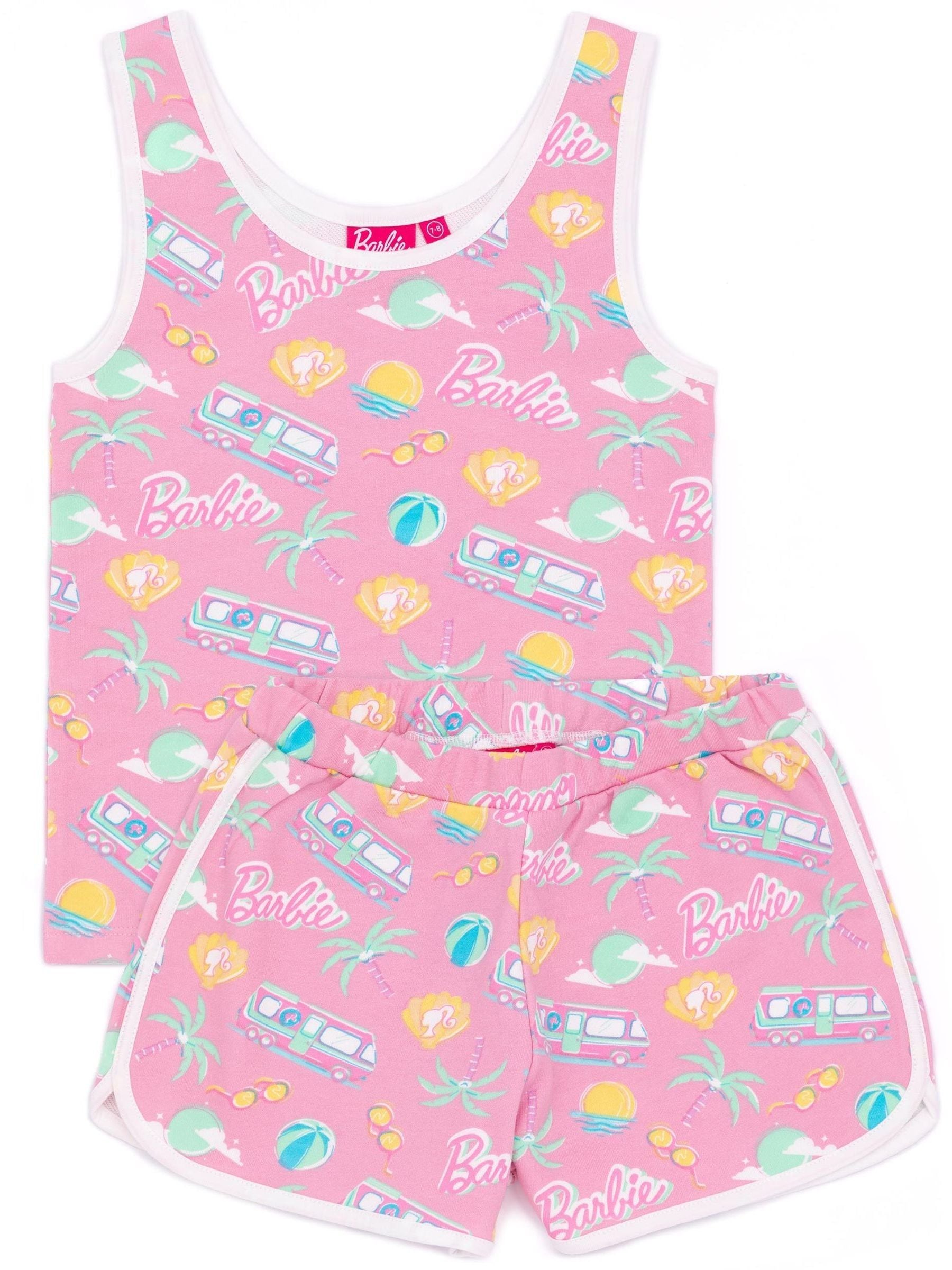 Roze - Vanilla Underground Barbie 2-delige meisjesset van top en short