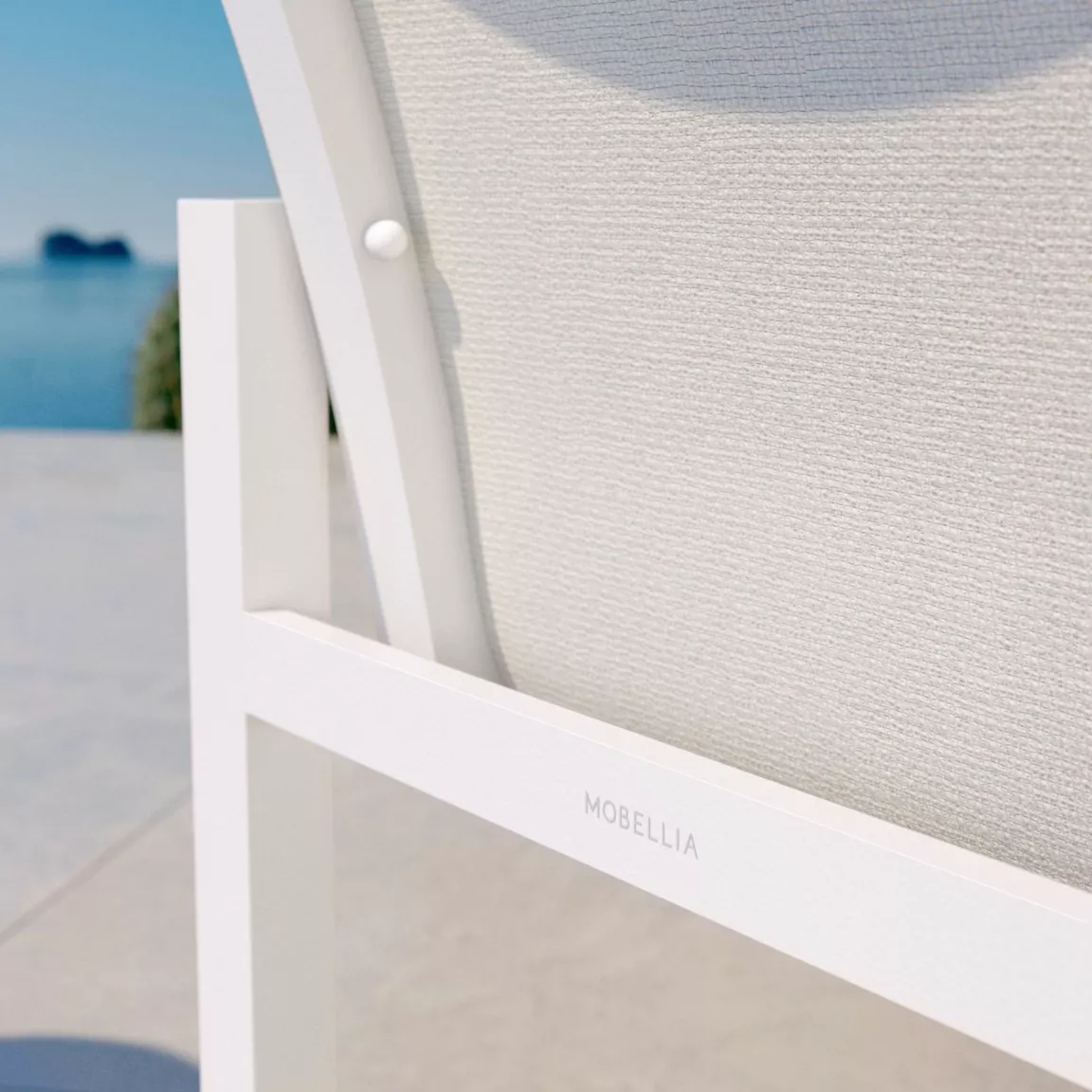 Lot de 2 fauteuils de jardin en aluminium Elba Blanc