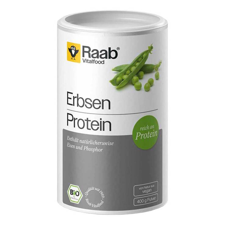 Raab Vitalfood Erbsen Protein Bio Pulver, 400 g