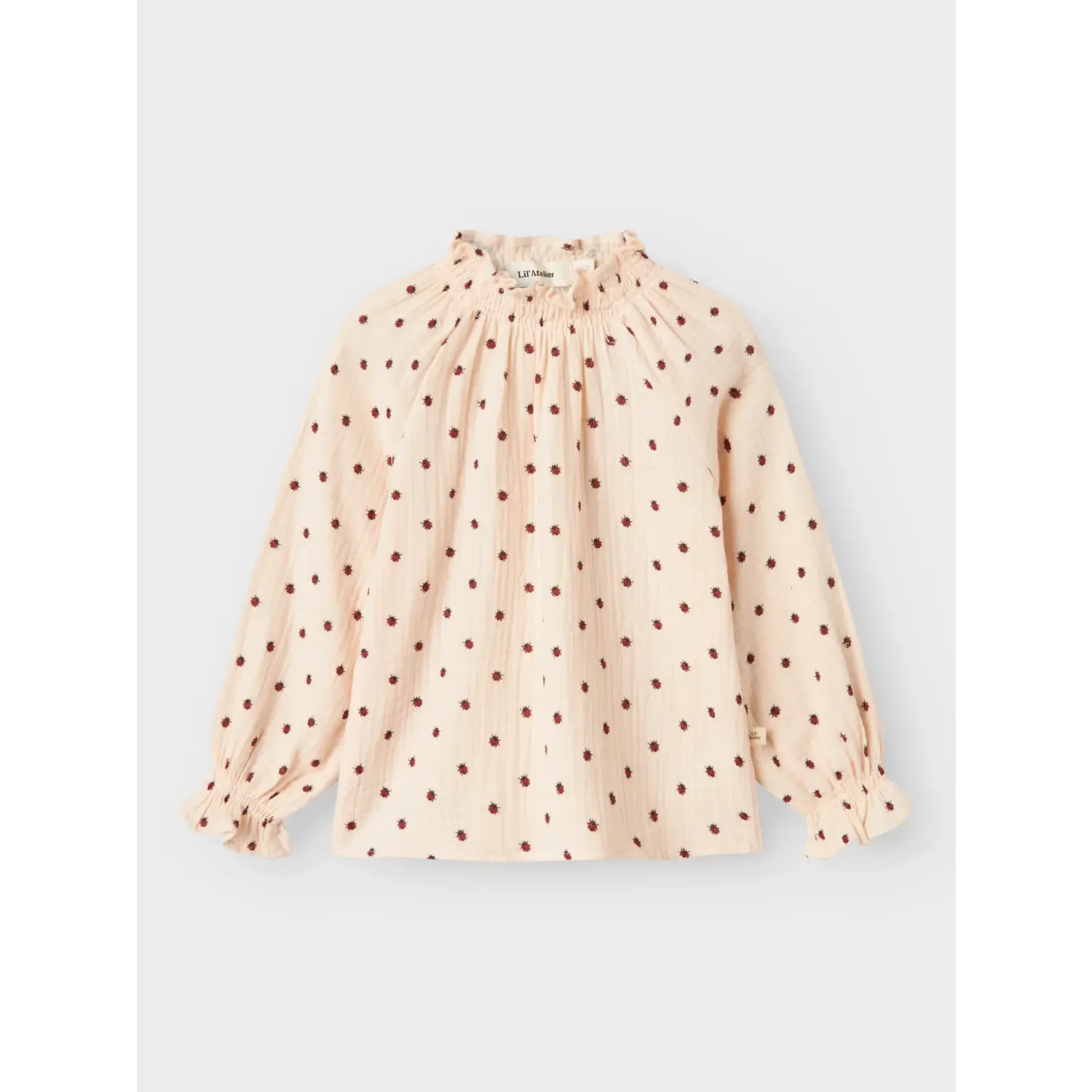 Lil ' Atelier | NMFLILIA LS LOOSE SHIRT LIL | Silver Peony