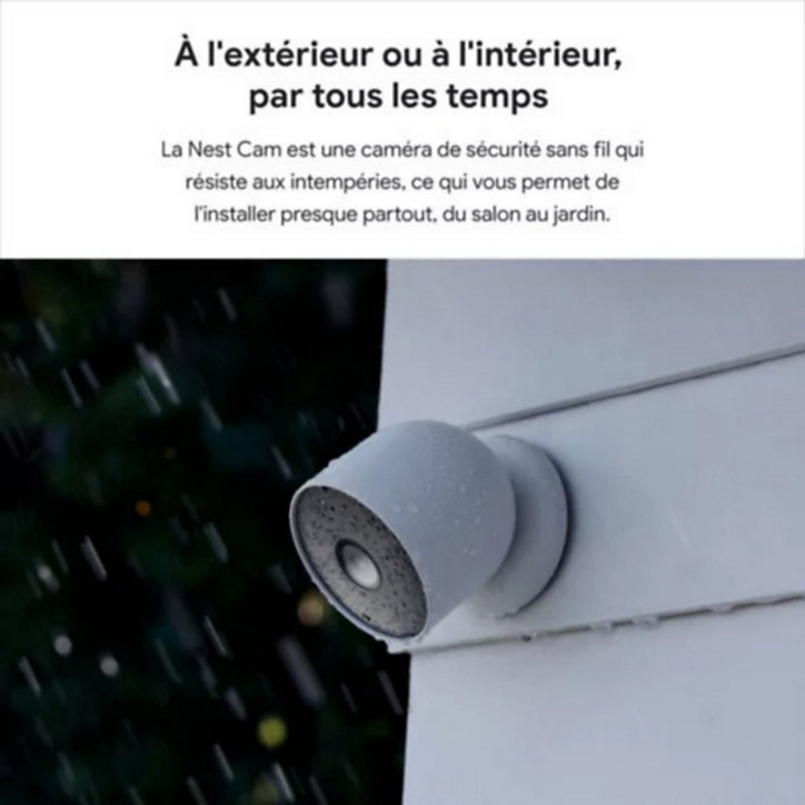 Caméra de sécurité Google Nest Cam intérieure/extérieure connectée sur batterie