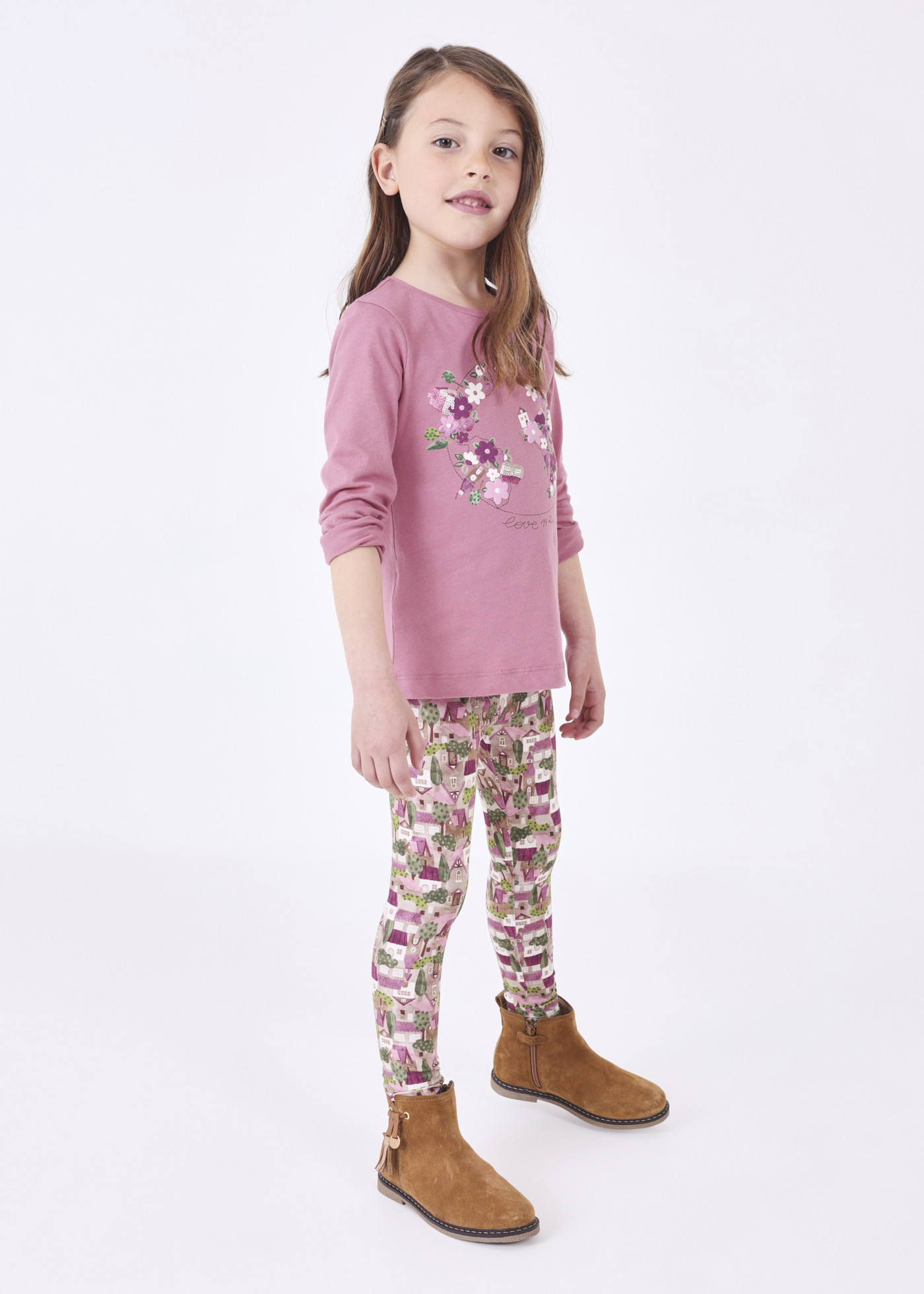 Conjunto de algodão de alta qualidade com duas peças para meninas.