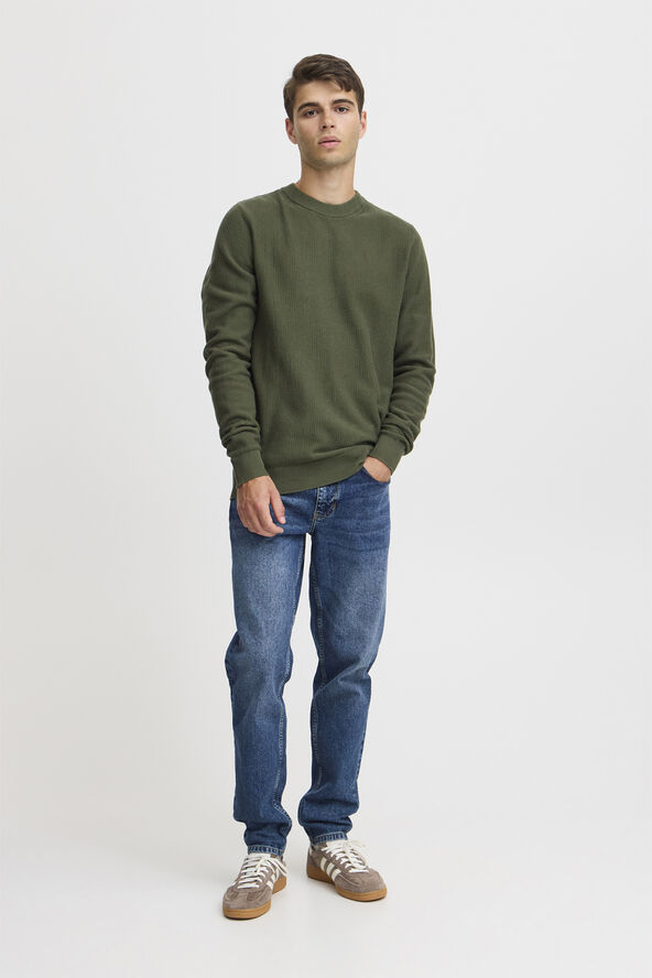 Casual Friday CFKARL 0160 structured crew neck kn Deep depths