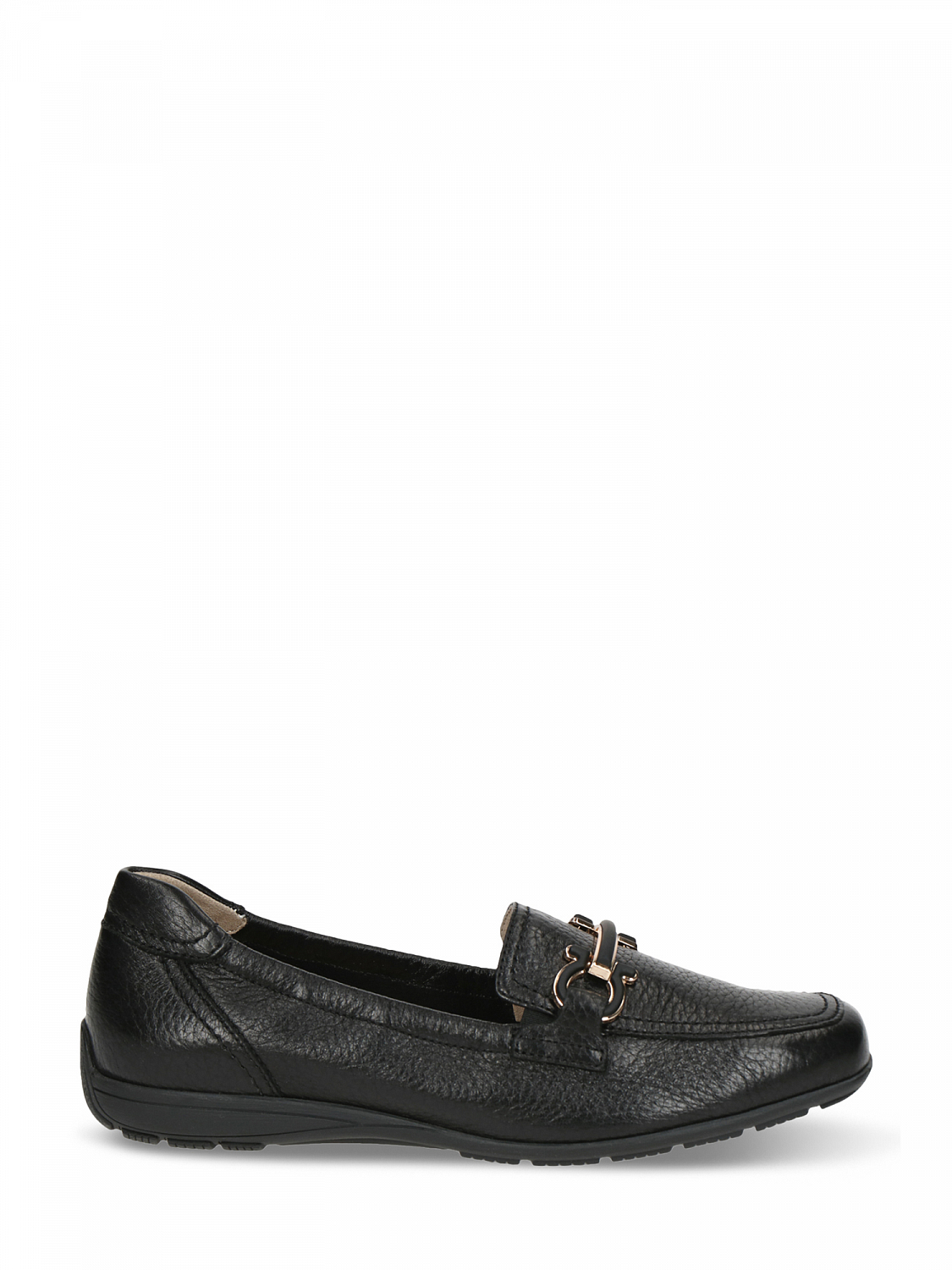 Caprice Black Deer Leather Loafer
