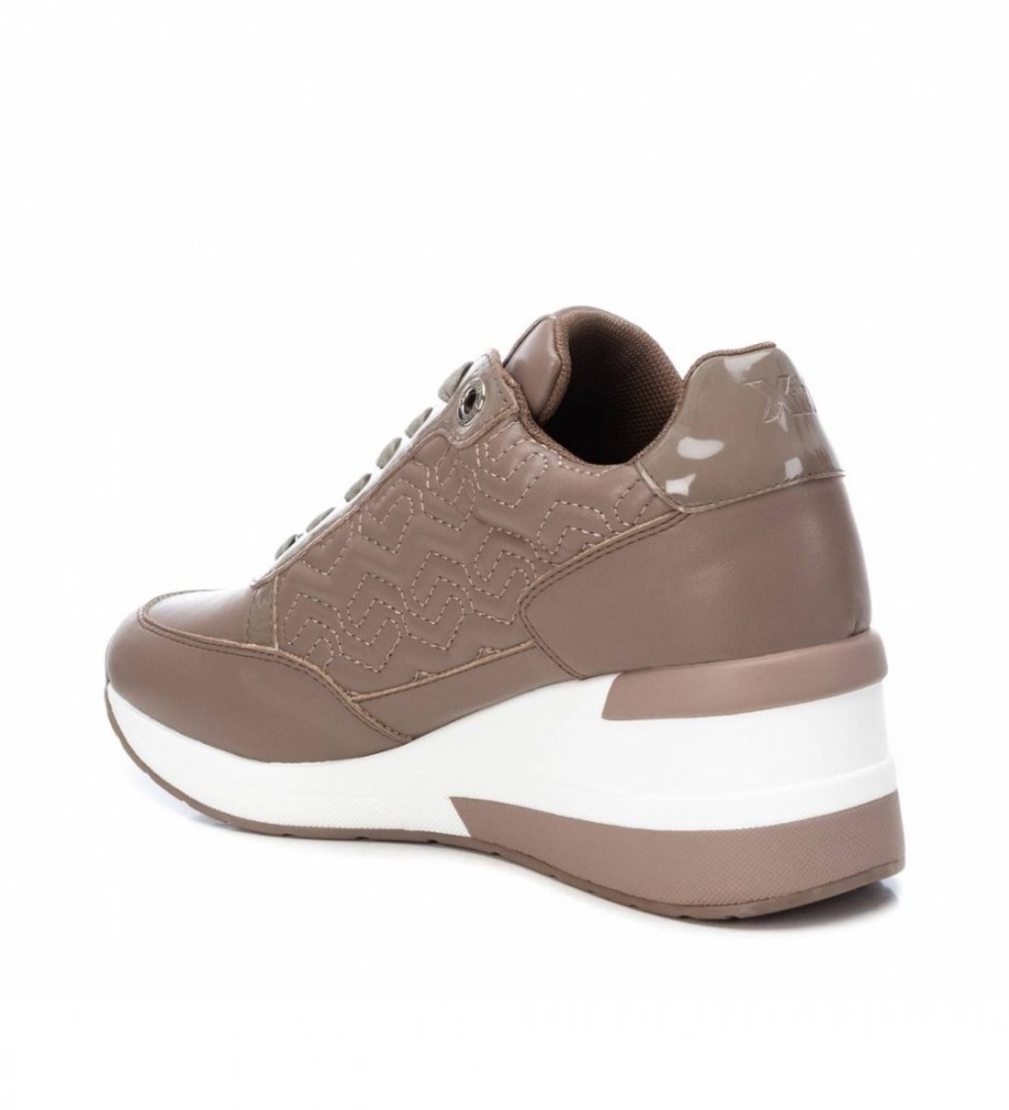 Tênis Xti 140050 Marrom - Altura do Salto Anabela: 7cm -